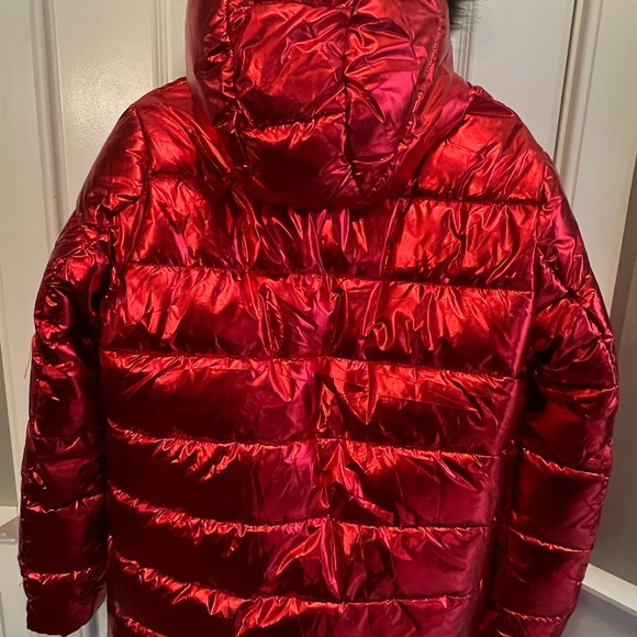 Red metallic coat by White Mark size Large - Picture 3 of 4
